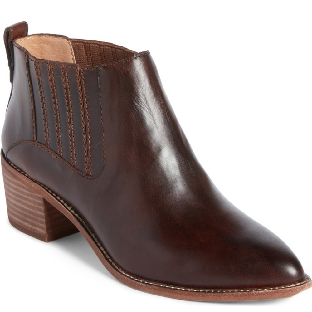 Madewell brown leather Bronham ankle boots